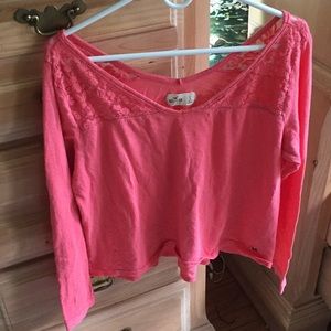 Wide Hollister Pink long sleeve